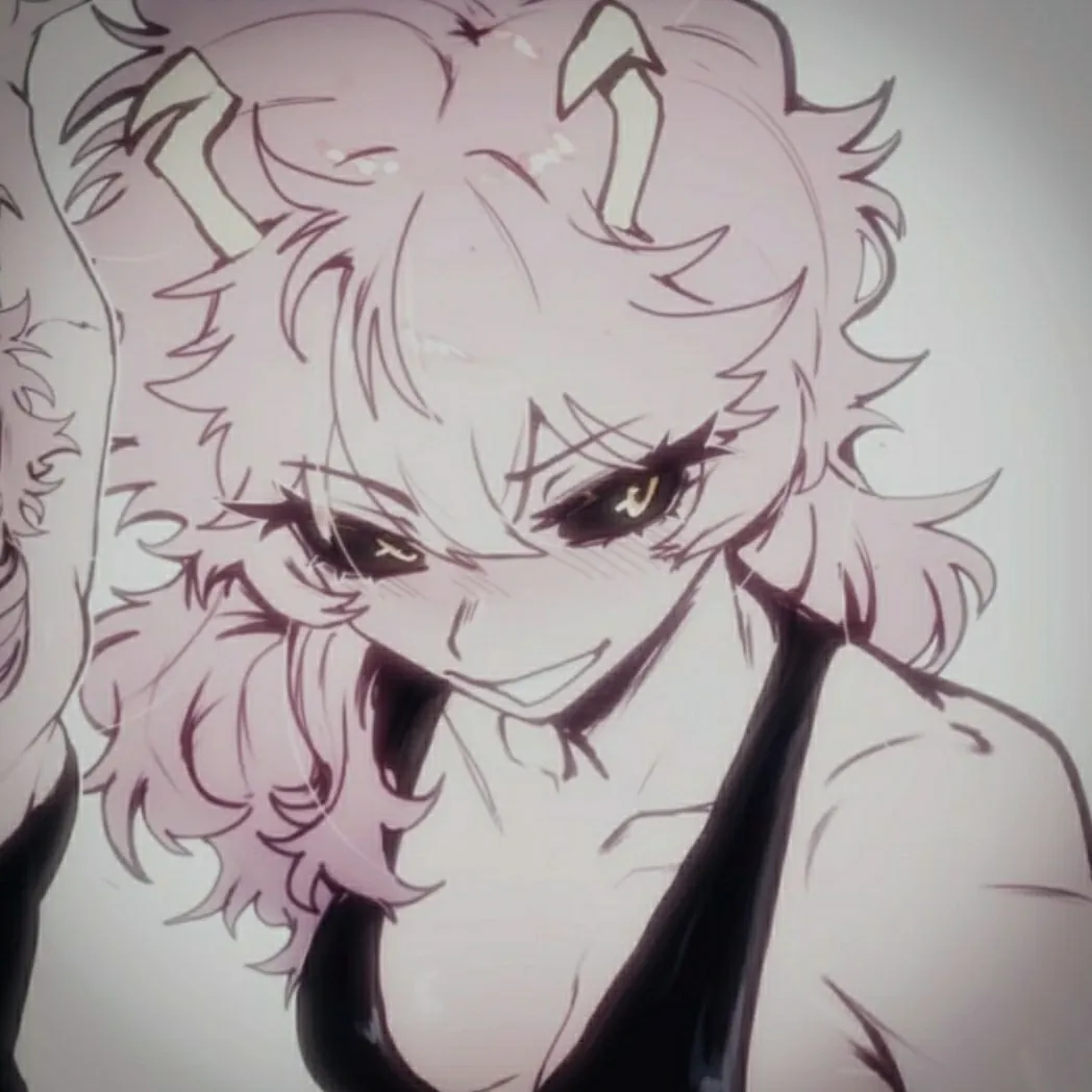 Portrait of a friendly AI chatbot assistant Mina Ashido GL with expressive eyes showcasing personality traits