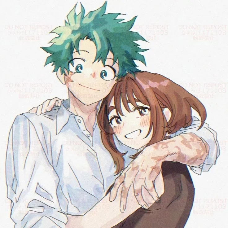 Ochaco Uraraka and Deku: Meet the main character of our AI world, with character traits list and ai chatting capabilities.	