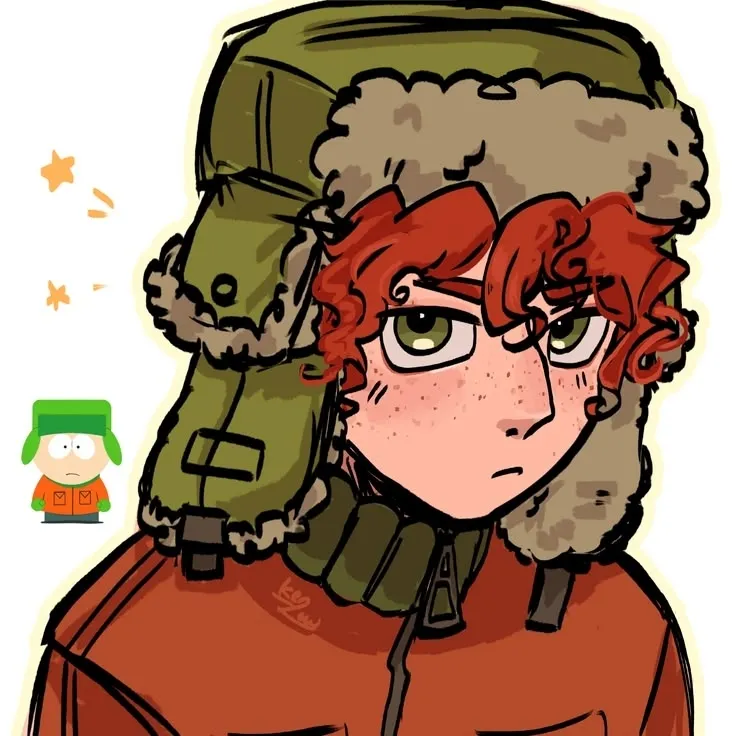 Kyle Broflovski's AI avatar with dynamic vector art style, embodying friendly AI chat capabilities