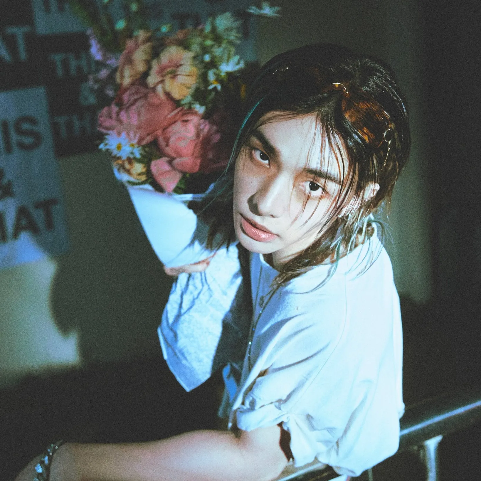 the avatar of Hwang Hyunjin with vibrant traits for immersive roleplay experiences