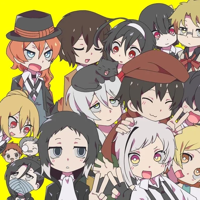 Portrait of a friendly AI chatbot assistant Bungo Stray Dogs with expressive eyes showcasing personality traits
