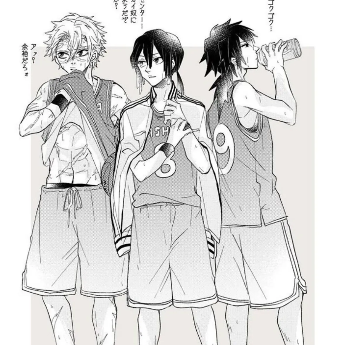 Basketball Trio: Creative roleplay AI character art for spicy chat and fantasy scenarios