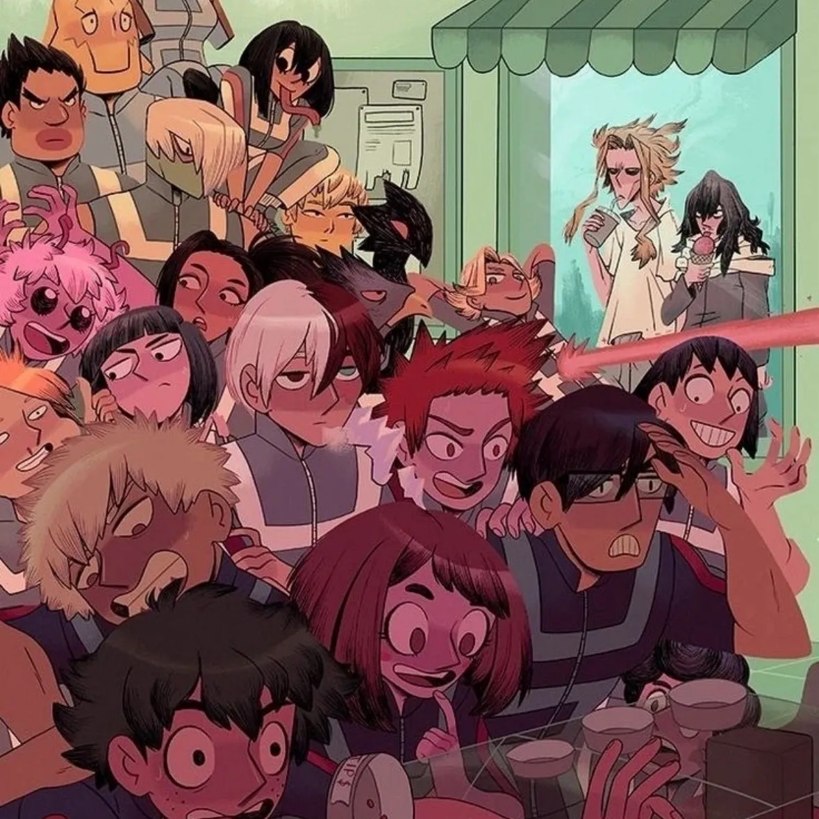 MHA all-out school brawl: Playful AI chatbot mascot enhancing user engagement in random chats
