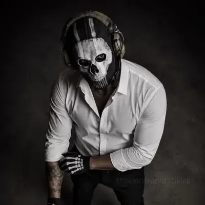 Simon "Ghost" Riley - Misión de equipo: Arte de personajes de rol de IA con temática de fantasía para una narración inmersiva