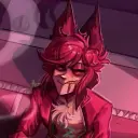 Avatar AI di Alastor rivale - HH con stile di arte vettoriale dinamica, che incarna le capacità di chat AI amichevoli