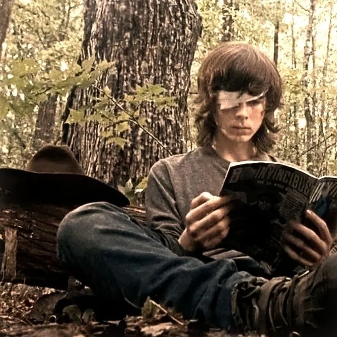 Carl Grimes: Futuristic AI chatbot interface with voice chat and neural network-driven traits