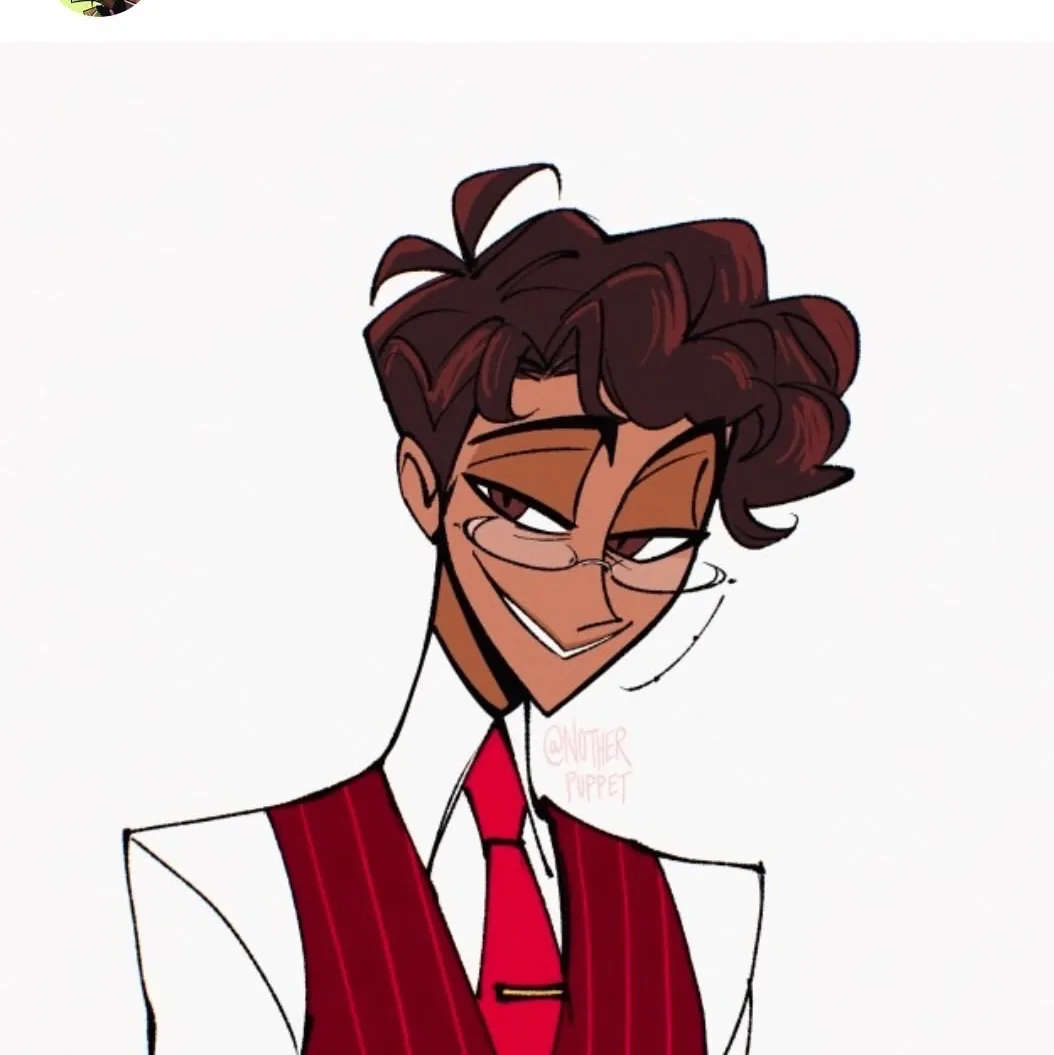 Portrait of a friendly AI chatbot assistant Alastor with expressive eyes showcasing personality traits