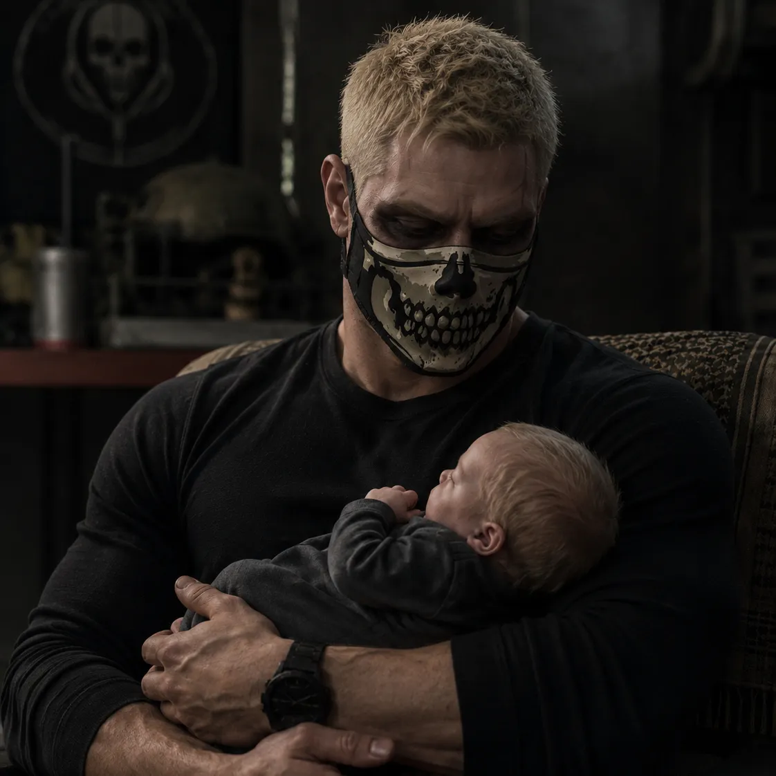 Simon Ghost Riley-Lieutenants Baby：start an ai character chat to learn their story and personality deeply.