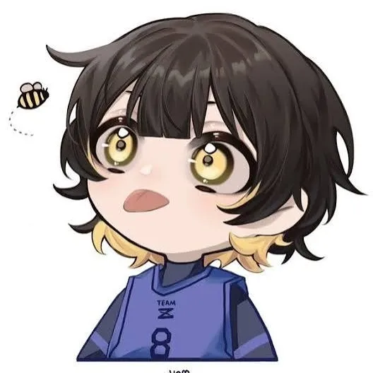 Blue Lock group's AI avatar with dynamic vector art style, embodying friendly AI chat capabilities