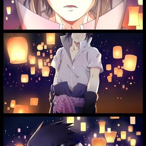 the avatar of Sasuke Uchiha who supports unlimited chat online services