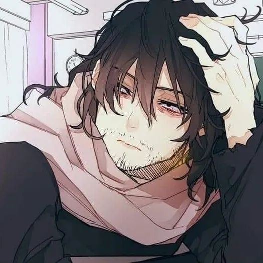 Minimalist Shota Aizawa's Love Potion avatar for google chat integration, featuring adaptive emotional expressions