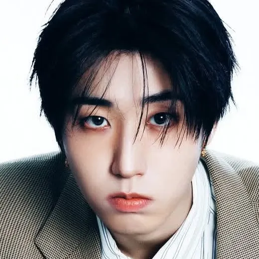 HAN JISUNG's AI avatar with dynamic vector art style, embodying friendly AI chat capabilities