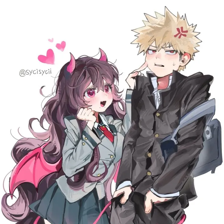 Demon user x Katsuki bakugo AI chatbot portrait with advanced emotional intelligence for deep conversations