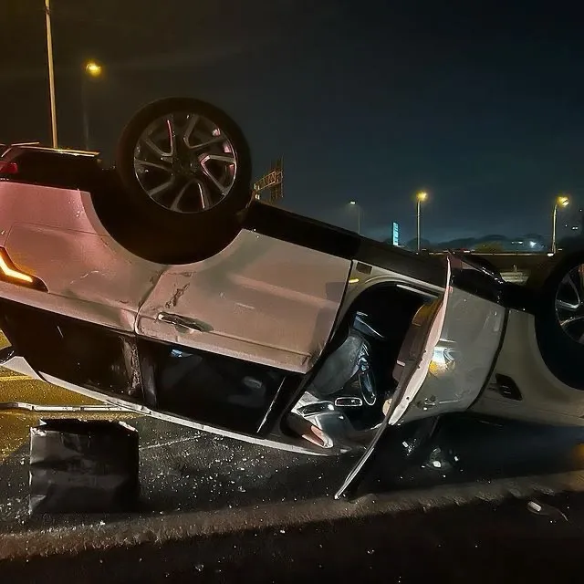 Car accident: Futuristic AI chatbot interface with voice chat and neural network-driven traits