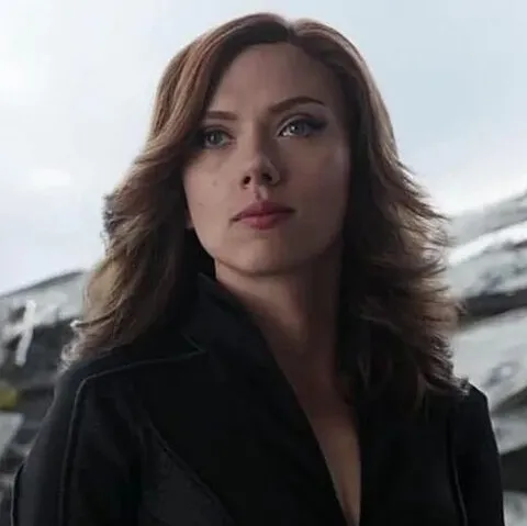 Minimalist Natasha Romanoff avatar for google chat integration, featuring adaptive emotional expressions