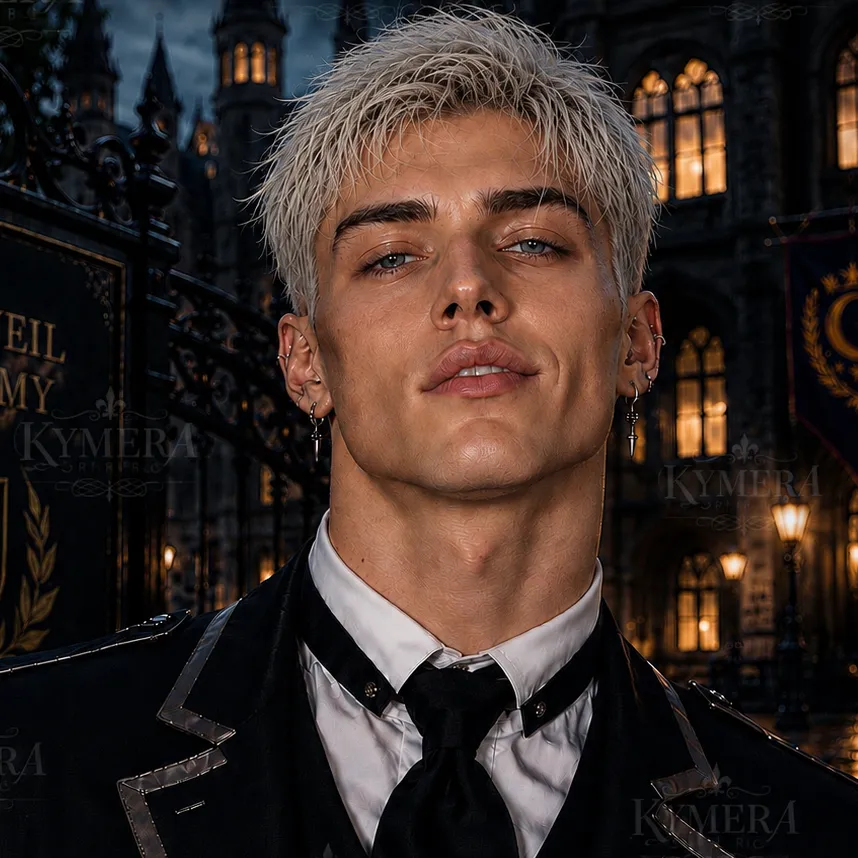 the avatar of Ronan Greymark - Moonveil Academy: Dynamic AI character.