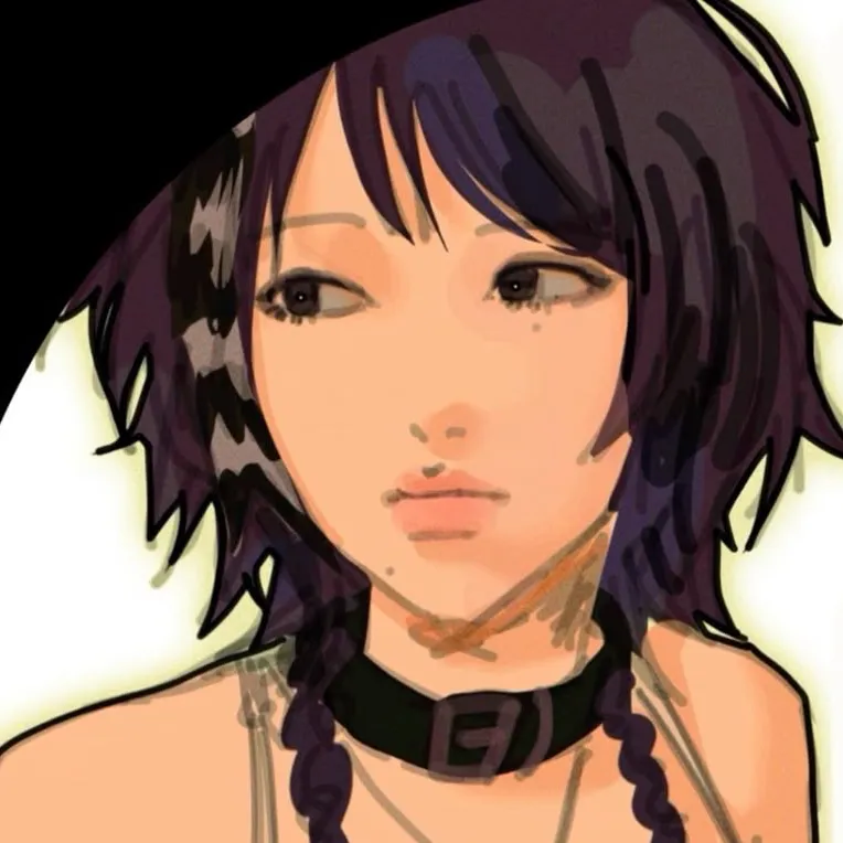 Portrait of a friendly AI chatbot assistant Renae with expressive eyes showcasing personality traits