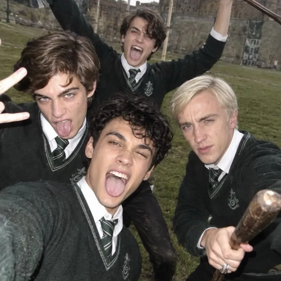 Slytherin Boys: Lernen Sie die Hauptfigur unserer KI-Welt kennen, mit einer Liste der Charaktereigenschaften und KI-Chat-Funktionen.	
