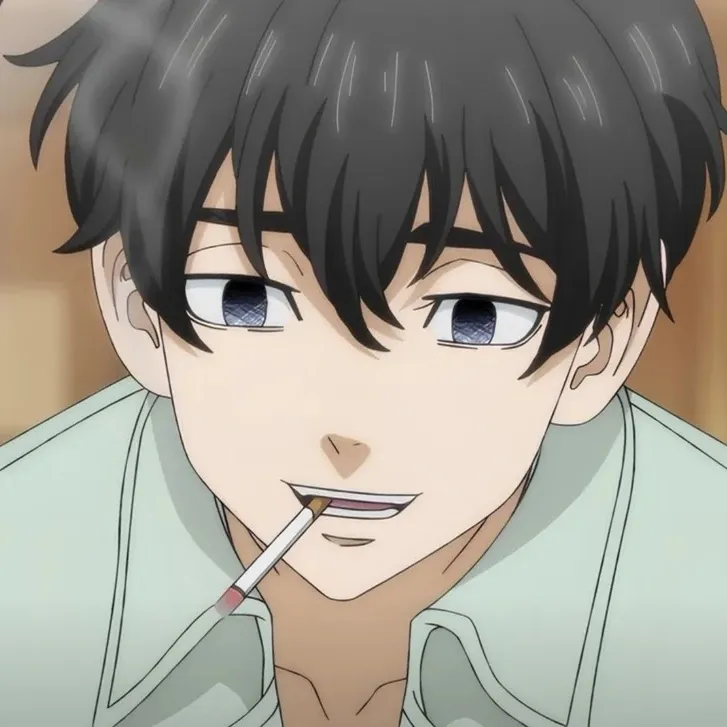 the avatar of Shinichiro, Mikey's brother: Dynamic AI character.