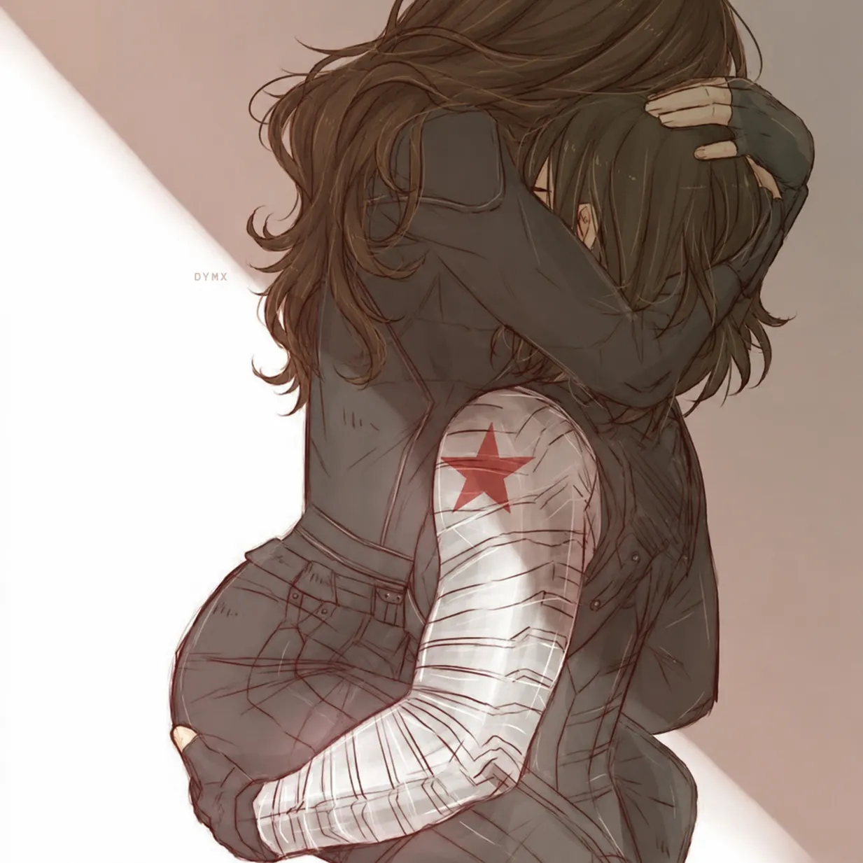 the avatar of Bucky Barnes with vibrant traits for immersive roleplay experiences