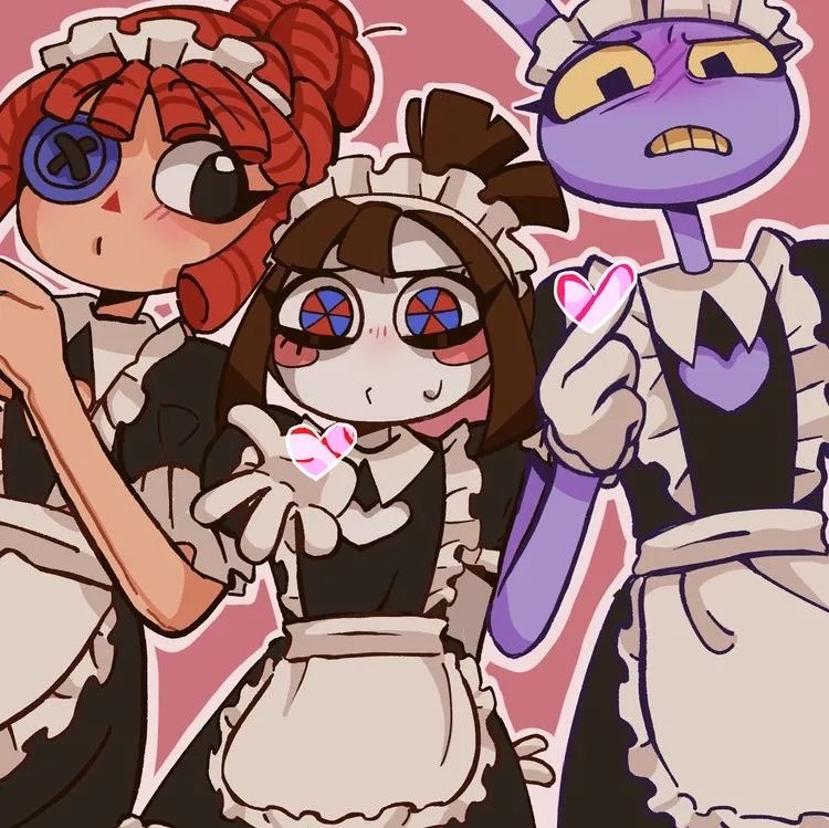 Tadc maid dress's AI avatar with dynamic vector art style, embodying friendly AI chat capabilities