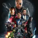 Multilingual The Avengers - They find you focusing on chat IA tasks, neural network core visible in background.