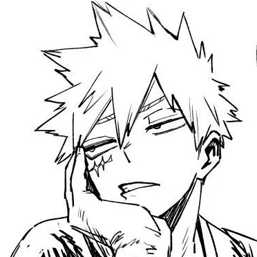 Minimalist Love at First Sight - Bakugou avatar for google chat integration, featuring adaptive emotional expressions