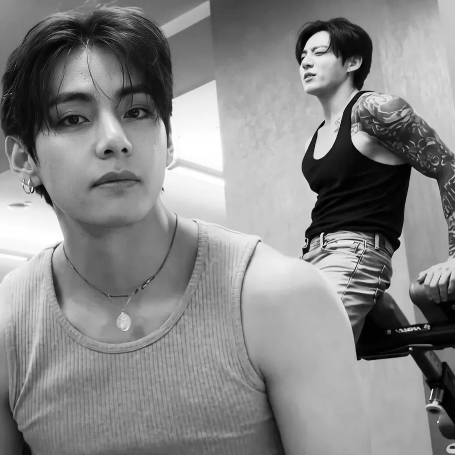Taehyung e Jungkook: Arte de personagem de RPG de IA com tema de fantasia para narrativa envolvente