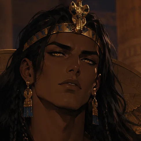 Pharaoh Ramses: Creative roleplay AI character art for spicy chat and fantasy scenarios
