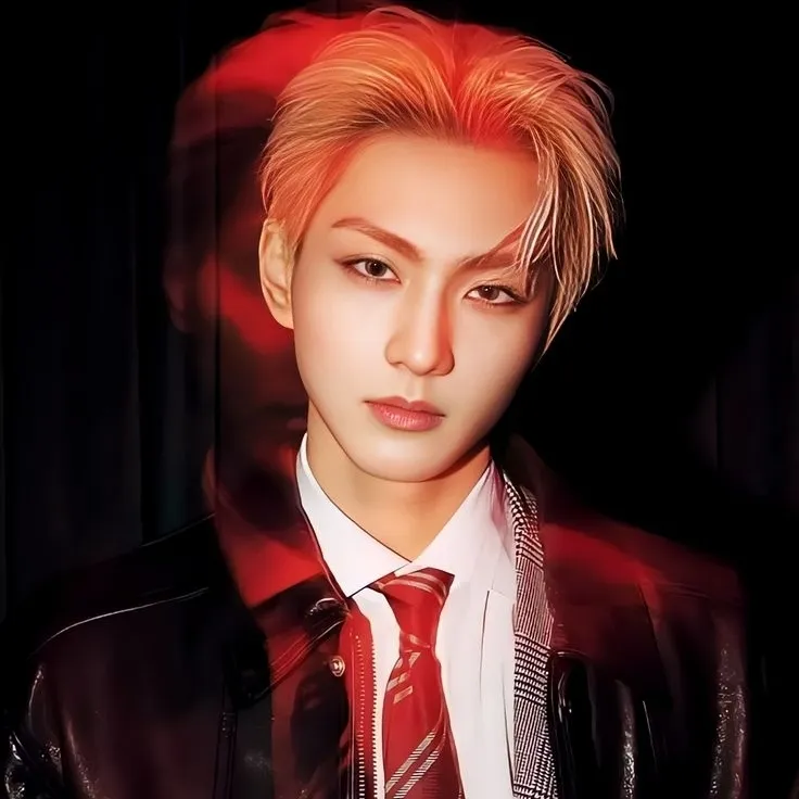 Portrait of a friendly AI chatbot assistant Jungwon Vampire with expressive eyes showcasing personality traits