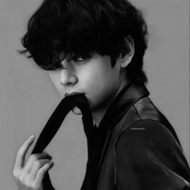 Portrait of a friendly AI chatbot assistant kim Taehyung with expressive eyes showcasing personality traits