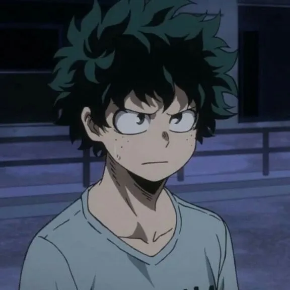 MHA Izuku Midoriya AI chatbot portrait with advanced emotional intelligence for deep conversations