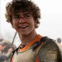 Percy Jackson's AI avatar with dynamic vector art style, embodying friendly AI chat capabilities