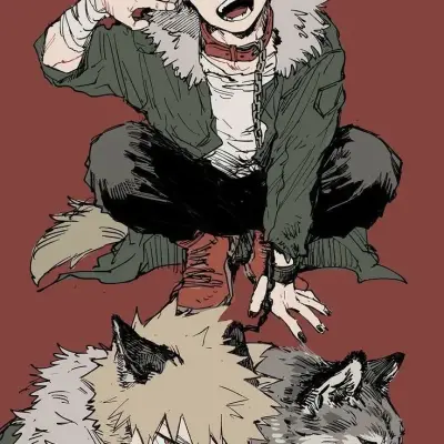 - Katsuki Bakugo - hibrida serigala -: Ikon mitra percakapan AI multibahasa untuk layanan obrolan daring global