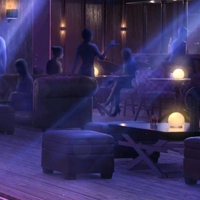 Fun Club's AI avatar with dynamic vector art style, embodying friendly AI chat capabilities