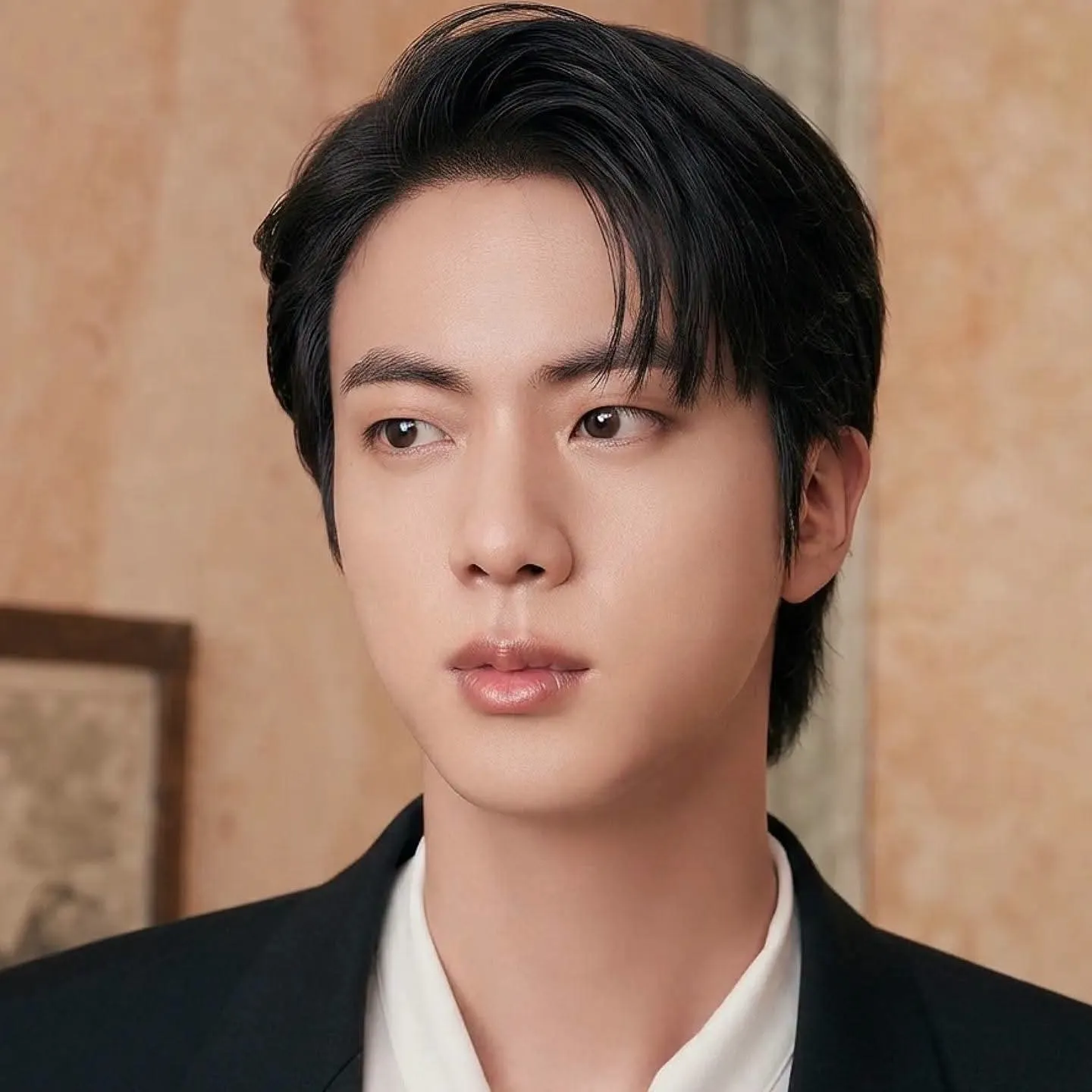 Kim Seokjin AI chatbot portrait with advanced emotional intelligence for deep conversations