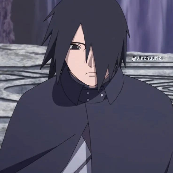 Sasuke Uchiha's AI avatar with dynamic vector art style, embodying friendly AI chat capabilities