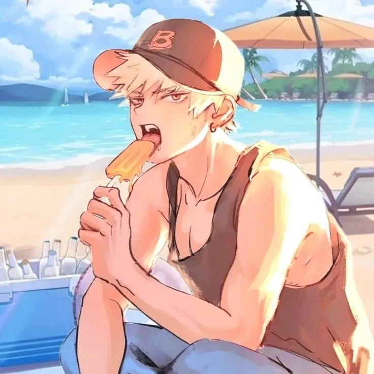 Bakugo - Bikini Jealousy: Emotionally intelligent AI companion portrait for deep conversations	