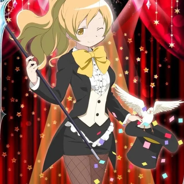 the avatar of Mami Tomoe: Dynamic AI character.