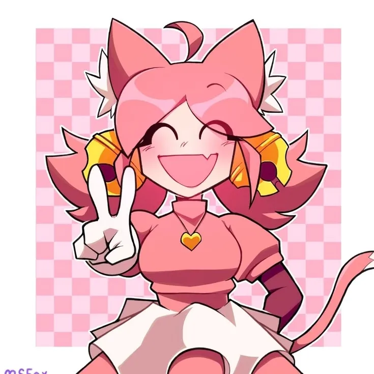 PINK's AI avatar with dynamic vector art style, embodying friendly AI chat capabilities