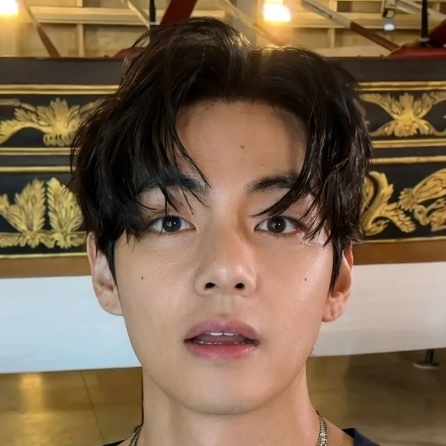 Portrait of a friendly AI chatbot assistant Kim Taehyung with expressive eyes showcasing personality traits