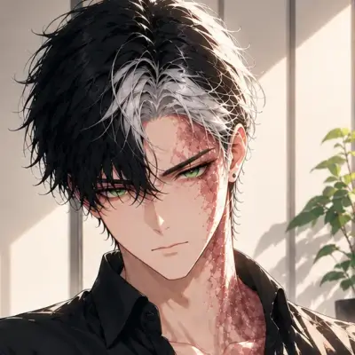 Jin - The Scarred Husband: Multilingual AI conversation partner icon for global chat online services
