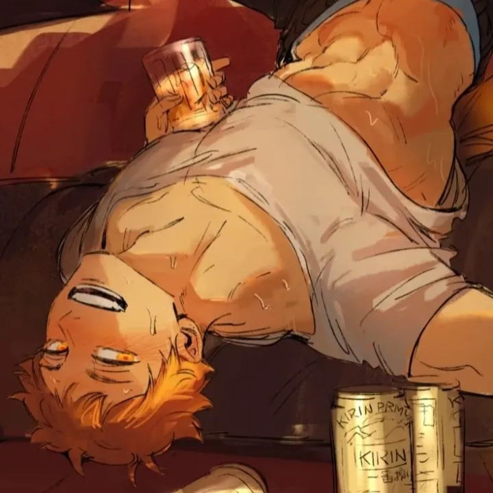 Minimalist --- HINATA IS DRUNK --- BL HAIKYU - avatar for google chat integration, featuring adaptive emotional expressions