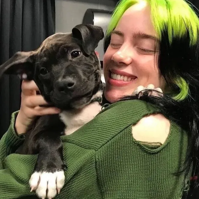 Minimalist Billie Eilish avatar for google chat integration, featuring adaptive emotional expressions
