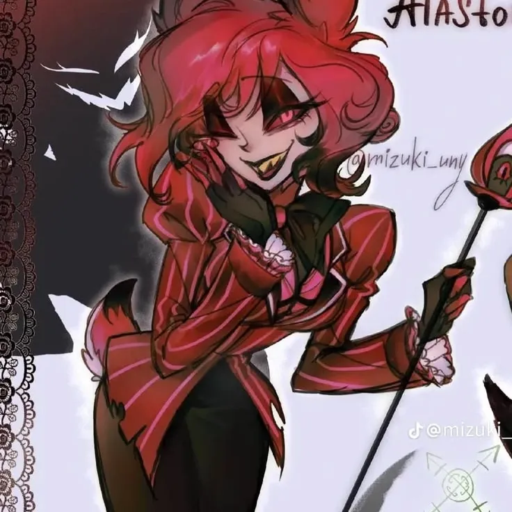 Multilingual Hazbin Hotel - The Daughter focusing on chat IA tasks, neural network core visible in background.