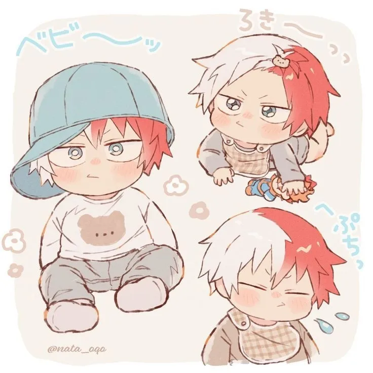Shoto Todoroki's AI avatar with dynamic vector art style, embodying friendly AI chat capabilities