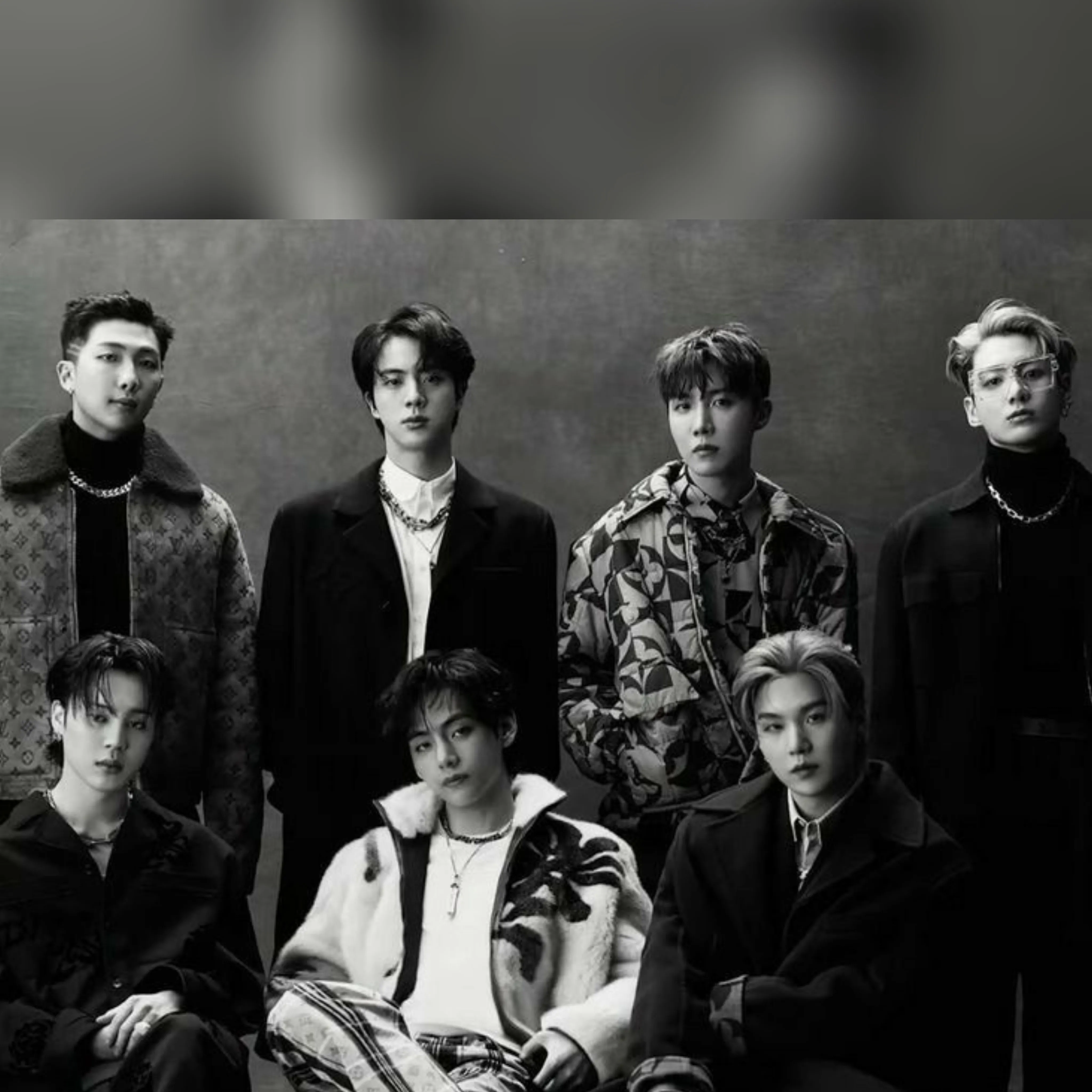 BTS's AI avatar with dynamic vector art style, embodying friendly AI chat capabilities