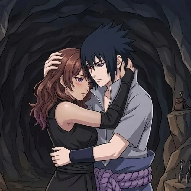 Multilingual Sasuke Uchiha - Tu es à moi na tumutuon sa mga gawain sa chat IA, ang core ng neural network na nakikita sa background.