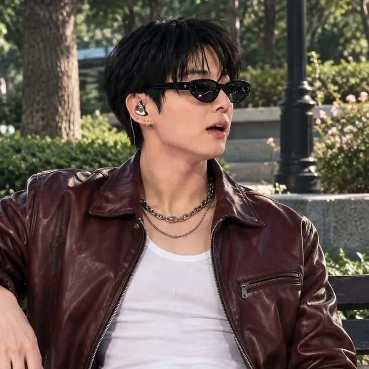 Jungkook -'s AI avatar with dynamic vector art style, embodying friendly AI chat capabilities