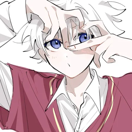 Multilingual Killua Zoldyck focusing on chat IA tasks, neural network core visible in background.